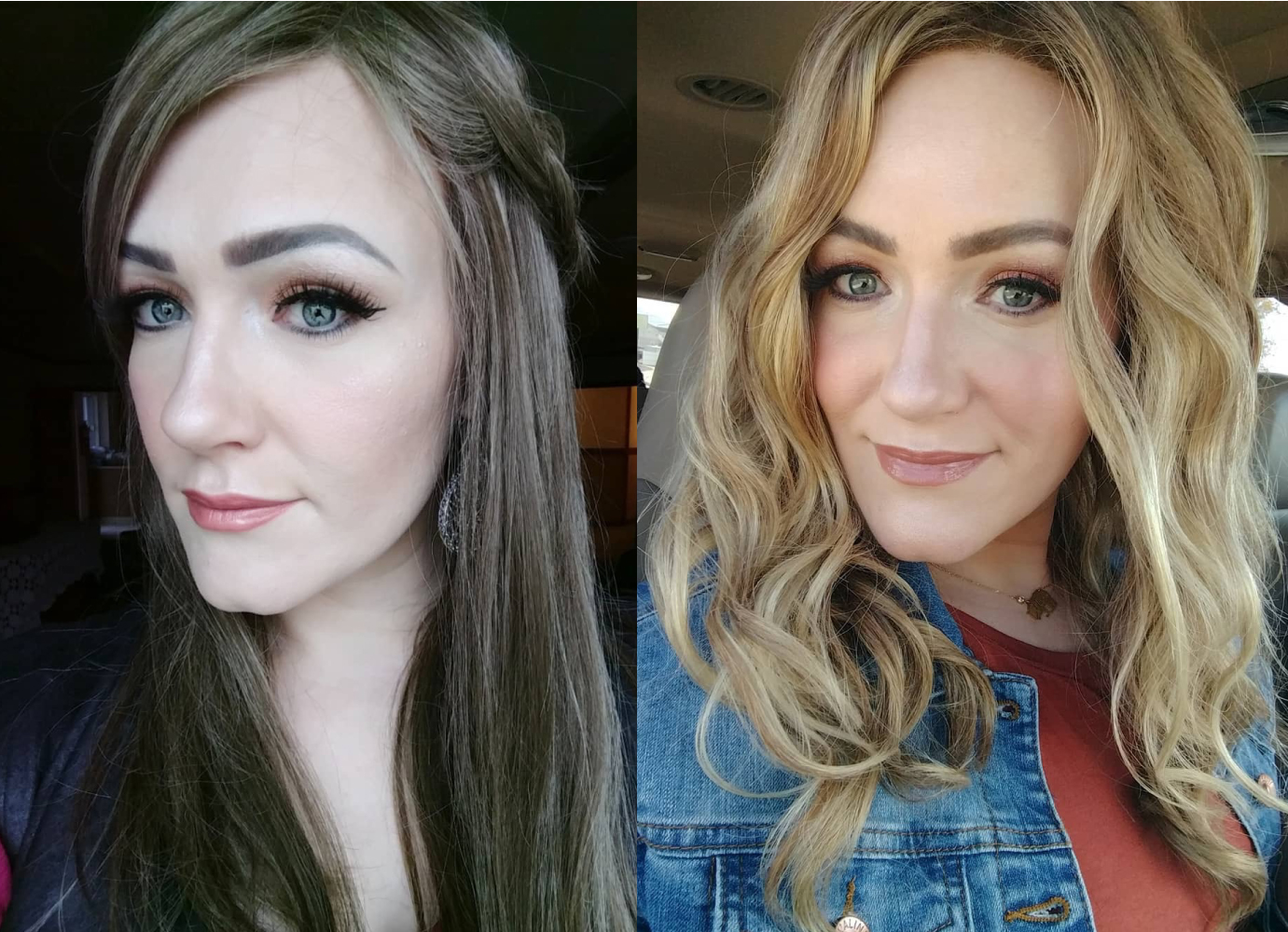 Blonde wig 2025 before and after