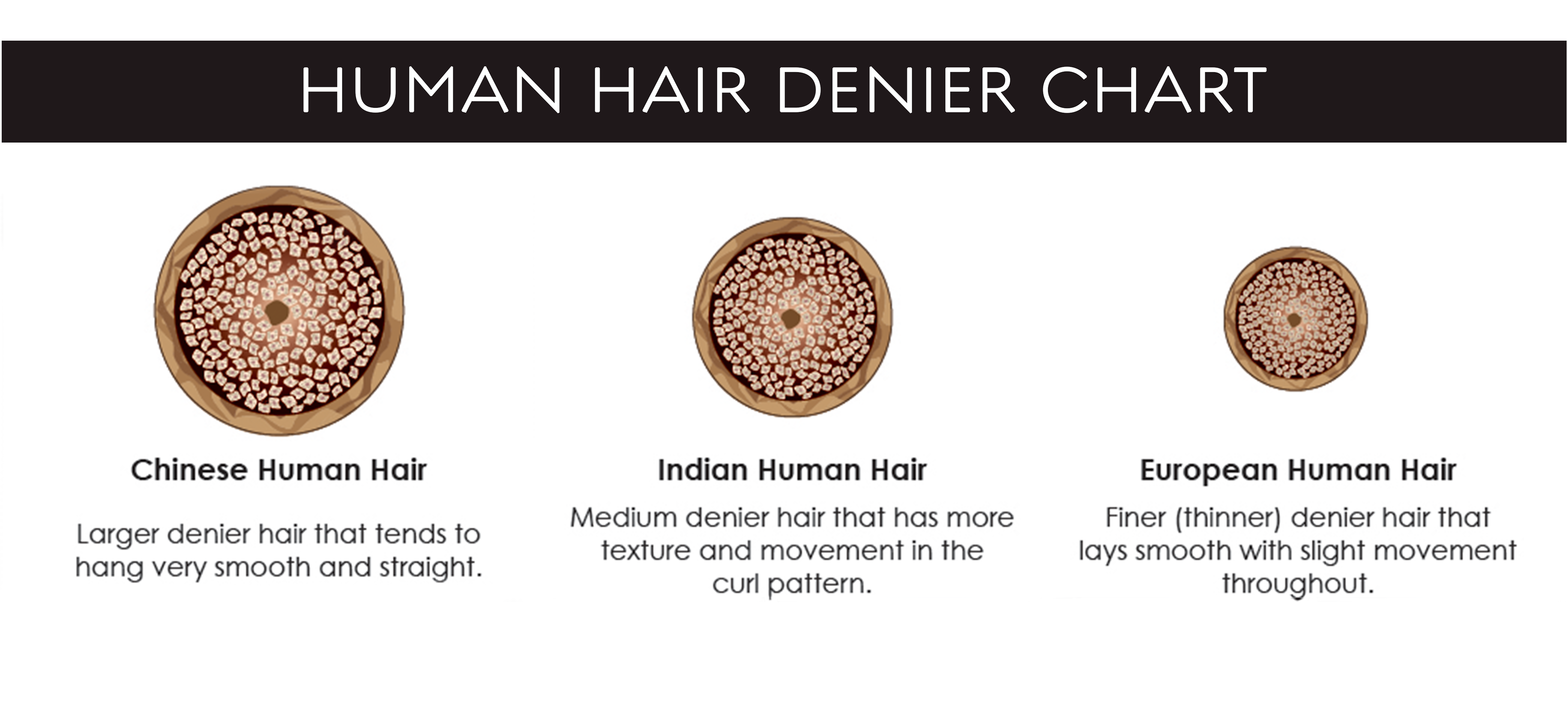 Human Hair Denier Chart