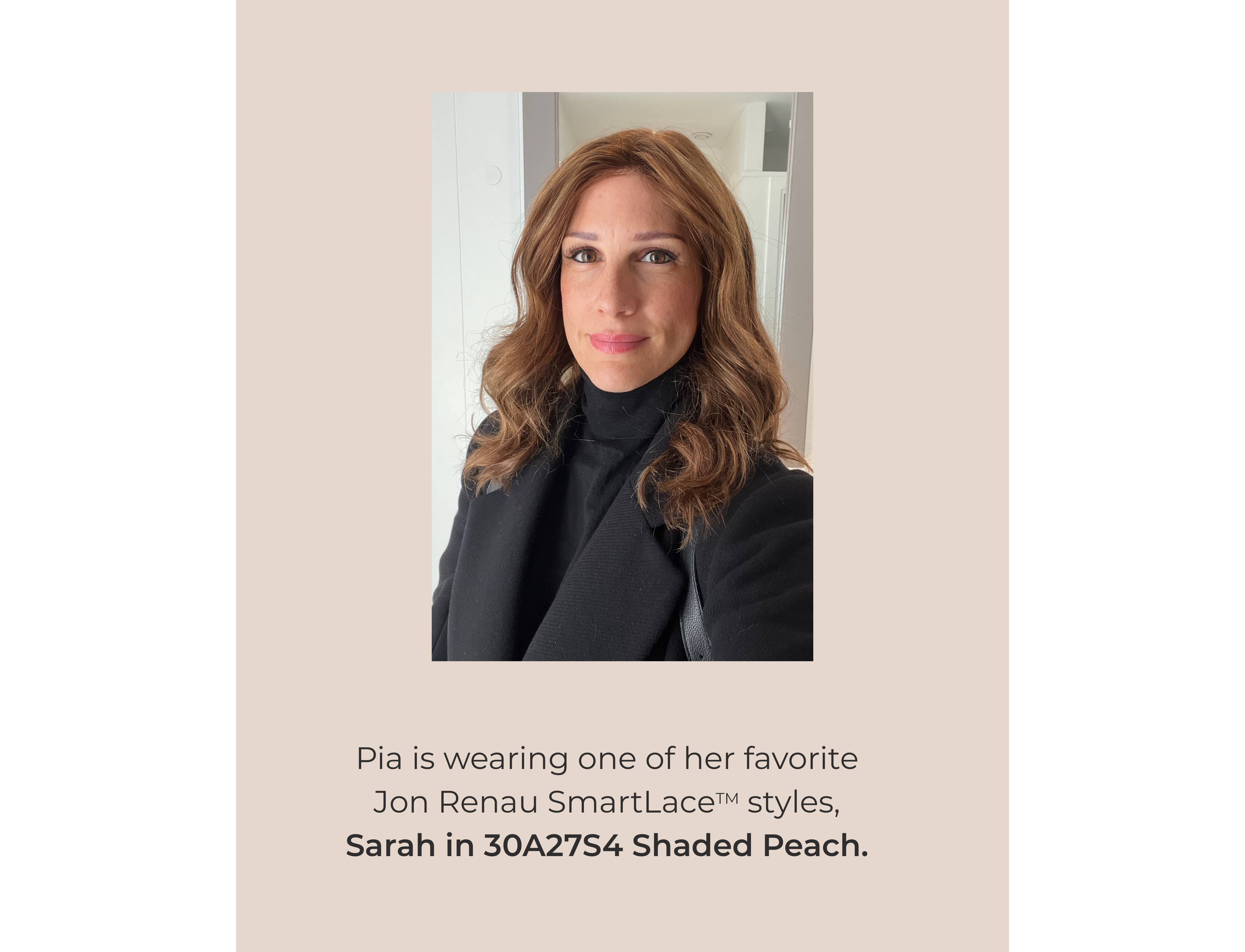 Sarah wig in 30A27S4 Shaded Peach