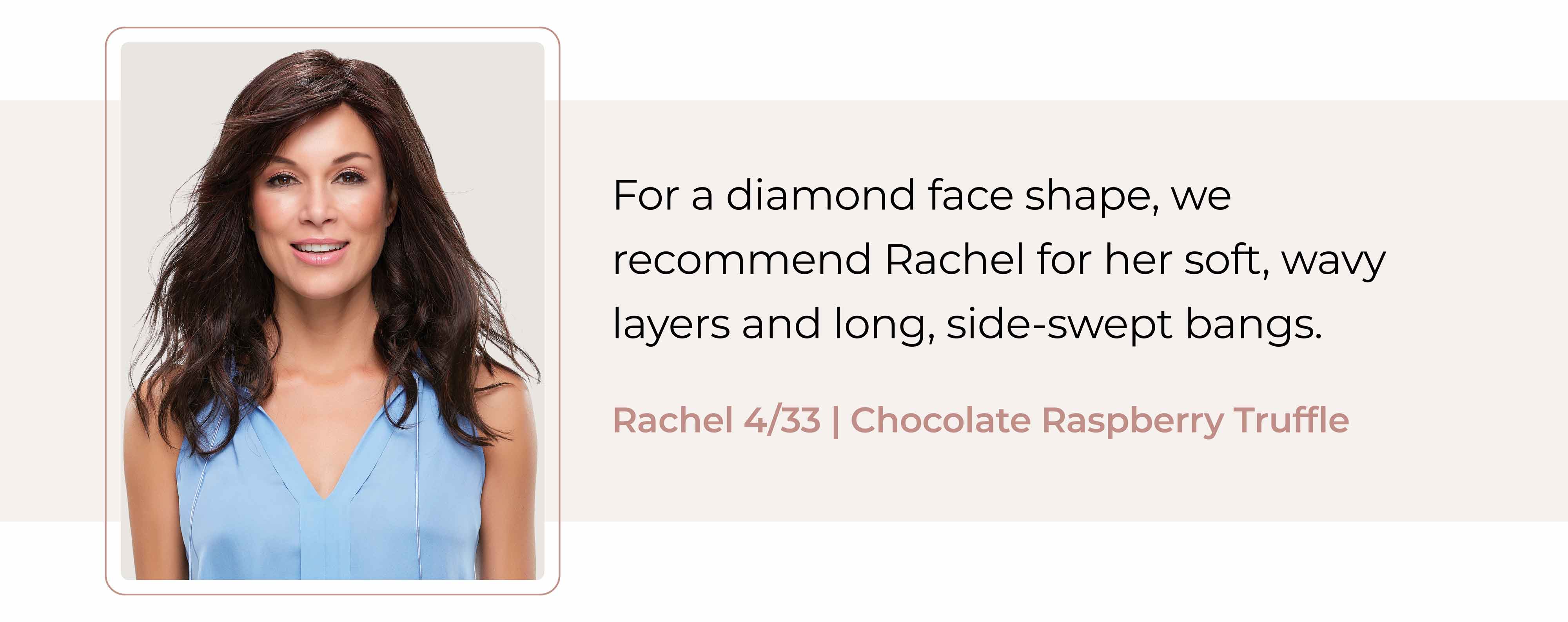 Rachel wig in 4/33 Chocolate Raspberry Truffle